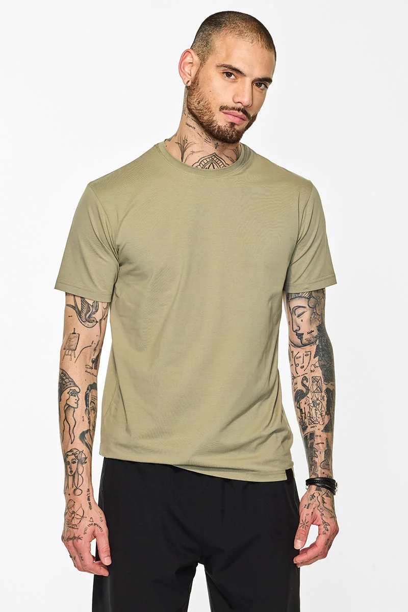 Snitch Sage Slim Fit Stretch Core Lab Sage T-Shirt for Men | Best Price UAE