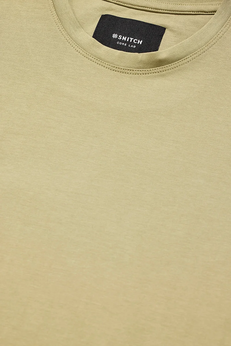 Snitch Sage Slim Fit Stretch Core Lab Sage T-Shirt for Men | Best Price UAE