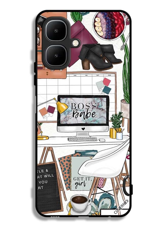 Covernex Tecno Pop 10 Protective Case Cover Boss Babe Art Clip
