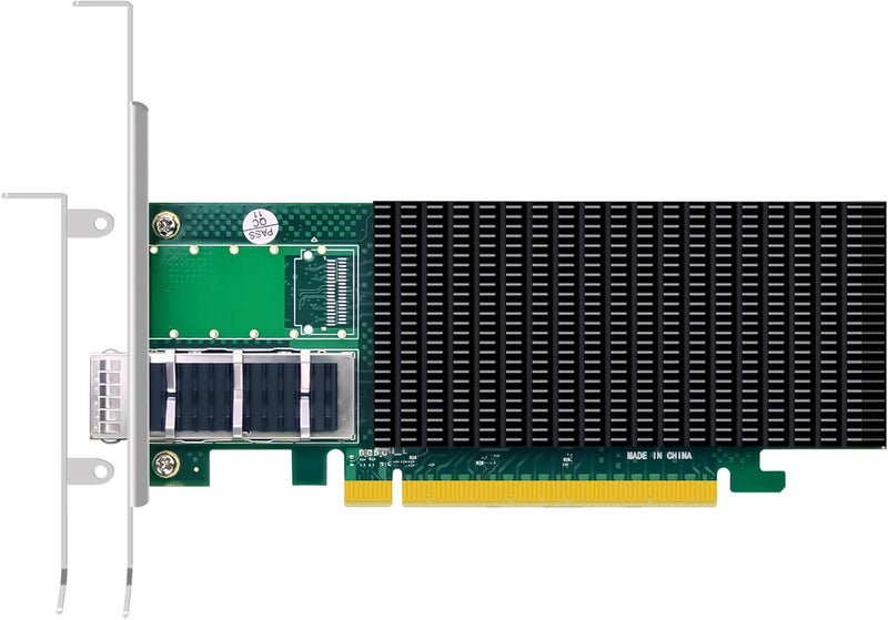 GLOTRENDS ST7340 1-Port 100G QSFP28 Ethernet Network Card with Intel E810-CAM1 Controller, PCIE 4.0 X16 Interface, Support Windows 11/10/Windows Server/Linux/RHEL/SLES/Ubuntu/Debian/Freebsd - Image 1