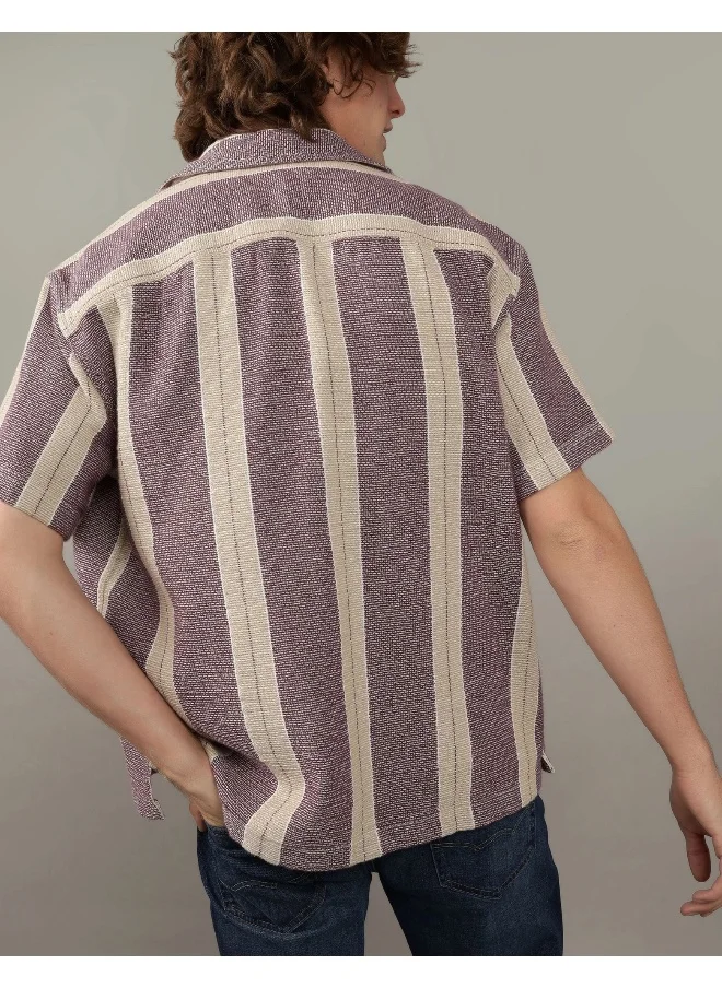امريكان ايجل AE Striped Button-Up Poolside Shirt