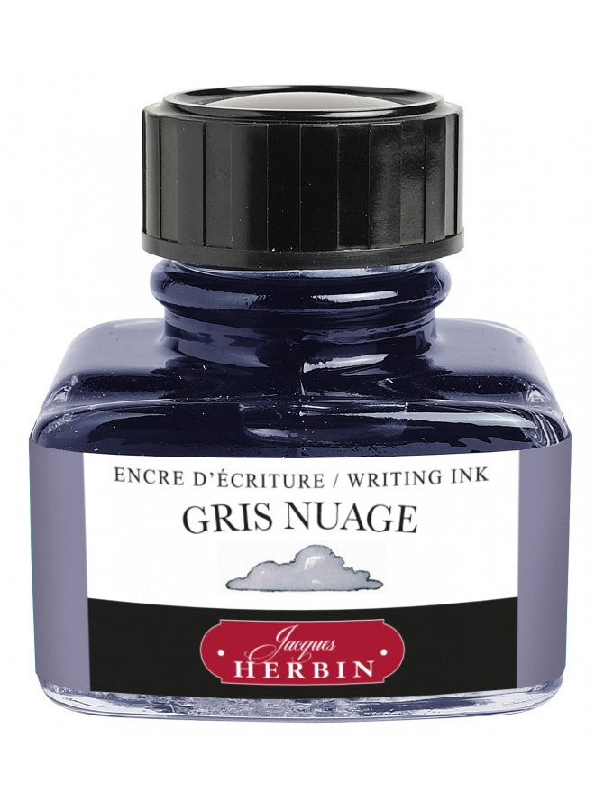HERBIN J. Herbin Fountain Pen Ink - 30 ml Bottled - Gris Nuage - Image 1
