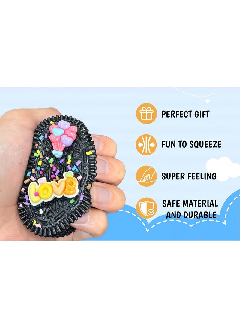 LYNLYN 4 Pack Sticky Cookie Squishy Toys, Soft Stress Relief Fidget Set for Kids & Adults, Cute Squeeze Toys for Anxiety & Relaxation - Image 2