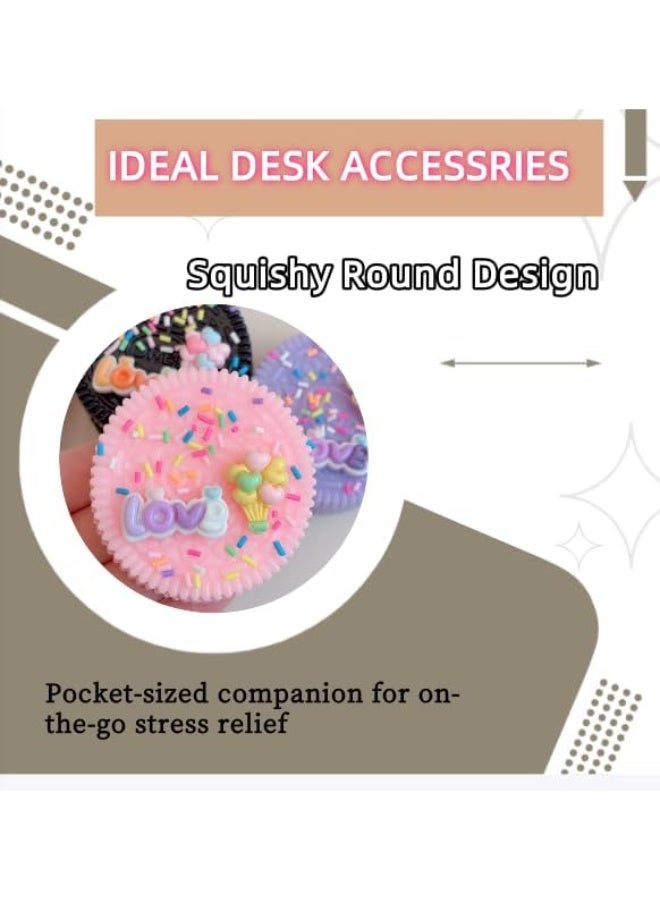 LYNLYN 4 Pack Sticky Cookie Squishy Toys, Soft Stress Relief Fidget Set for Kids & Adults, Cute Squeeze Toys for Anxiety & Relaxation - Image 3