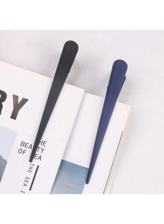 تشاندركاش مشبك شعر متعدد الألوان من CHANDERKASH مكون من قطعتين لتصفيف الشعر وتقسيمه، مشبك شعر على شكل تمساح غير لامع - Image 2