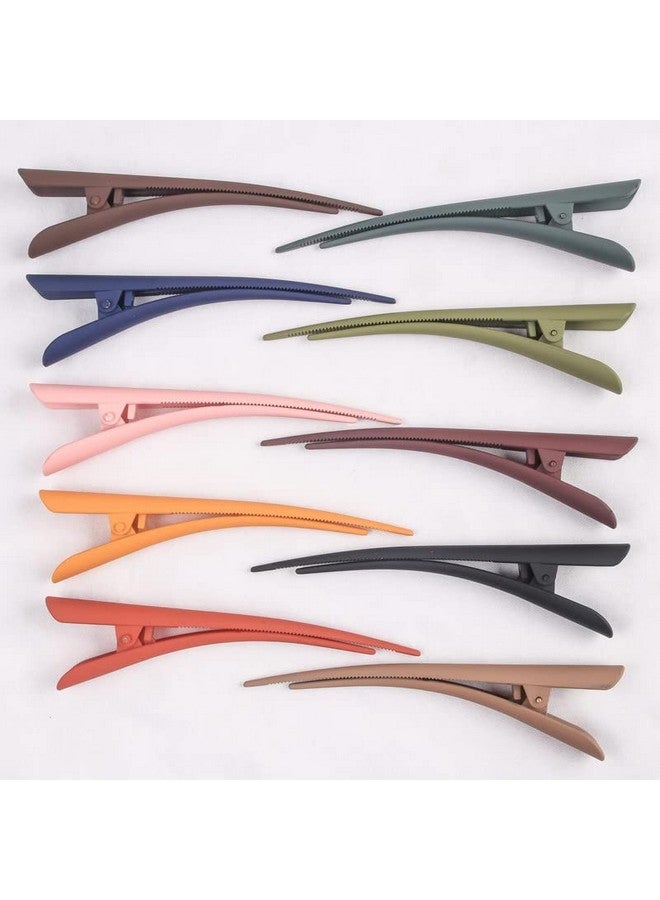 تشاندركاش مشبك شعر متعدد الألوان من CHANDERKASH مكون من قطعتين لتصفيف الشعر وتقسيمه، مشبك شعر على شكل تمساح غير لامع - Image 5