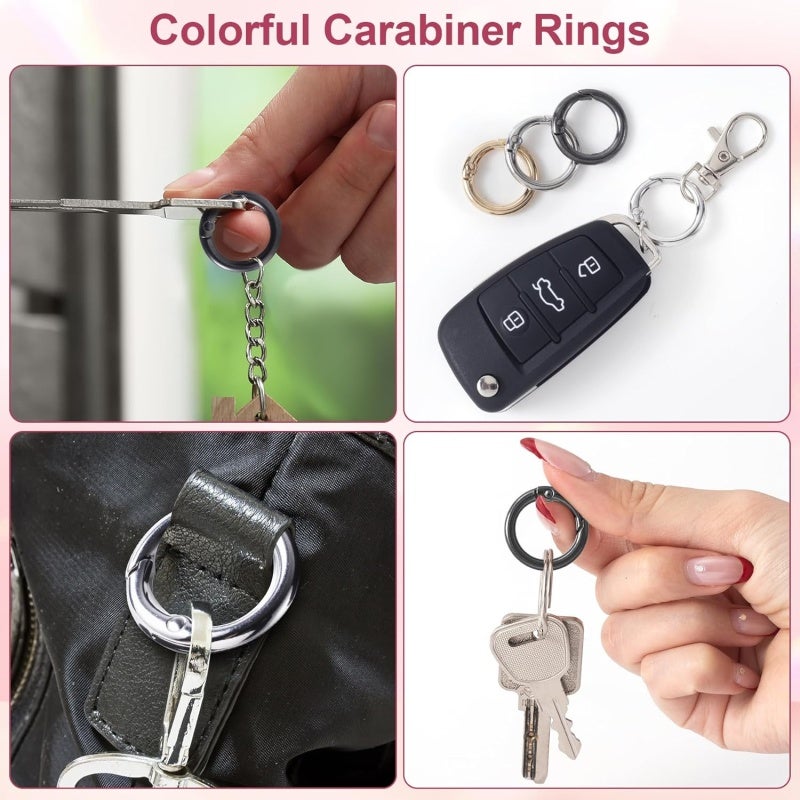 Spring Clips 30-Piece 24mm Zinc Alloy Set Effortless Quick-Release Spring Rings - Secure Firm Snap Spring Clips for DIY Keychains Lanyards Dog Collars Bag Accessories Crafting Enthusiasts - Image 3