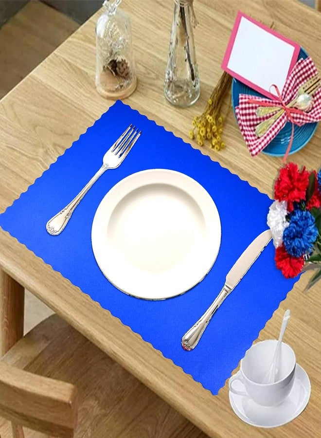 Aartner 120 Pcs Patriotic 4th of July Placemats, Red White and Blue Paper Placemats Scalloped Disposable Table Mats Party Decoration for Patriotic Memorial Day Labor Independence Day - Image 3