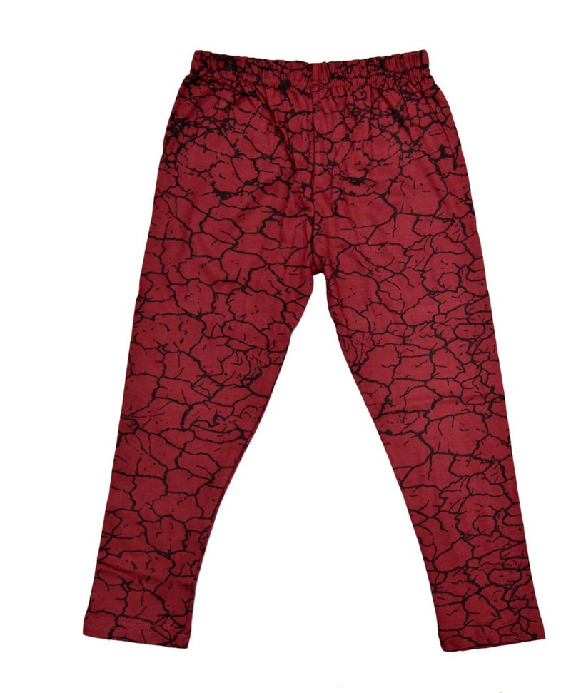 indi weaves IndiWeaves Girls Pure Cotton Stylish Printed Capris 3/4th Pants (Pack of 5) Green,Yellow,Maroon,Pink,Red - Image 4