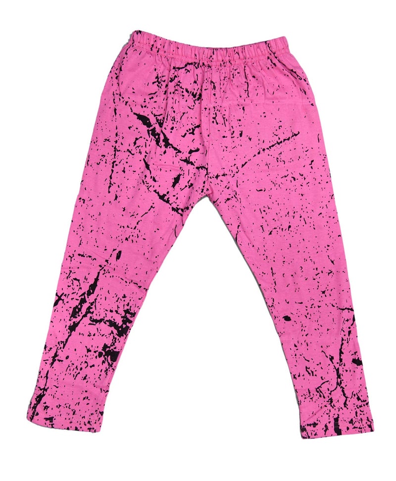 indi weaves IndiWeaves Girls Pure Cotton Stylish Printed Capris 3/4th Pants (Pack of 5) Green,Yellow,Maroon,Pink,Red - Image 5