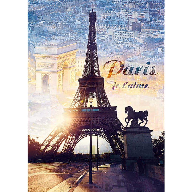 Trefl Paris at Dawn 1000 Piece Jigsaw Puzzle Red 27"x19" Print, DIY Puzzle, Creative Fun, Classic Jigsaw for Adults and Children from 14 Years Old - Image 2