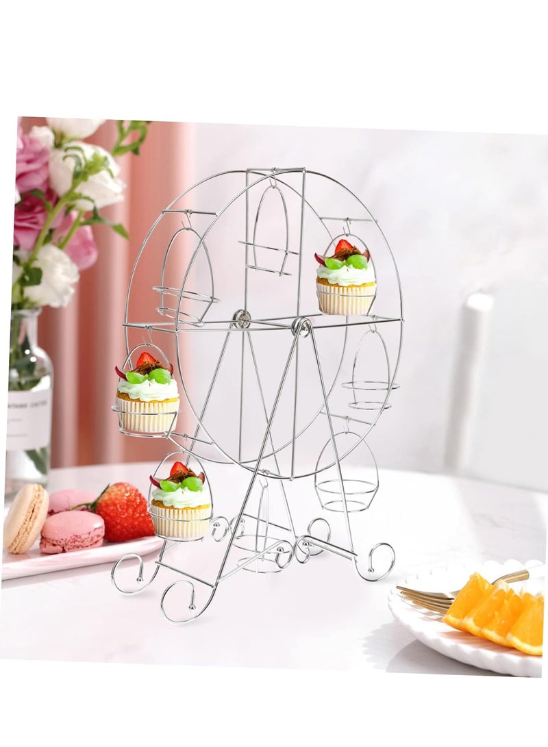 Birthday Dessert Display Cake Ferris Wheel Cupcake Tower Pastry Serving Platter Wedding Party Favors Wedding Cake Stand Iron Cake Stand Snack Stand Ferris Wheel Frame Paper Cup  - Image 2