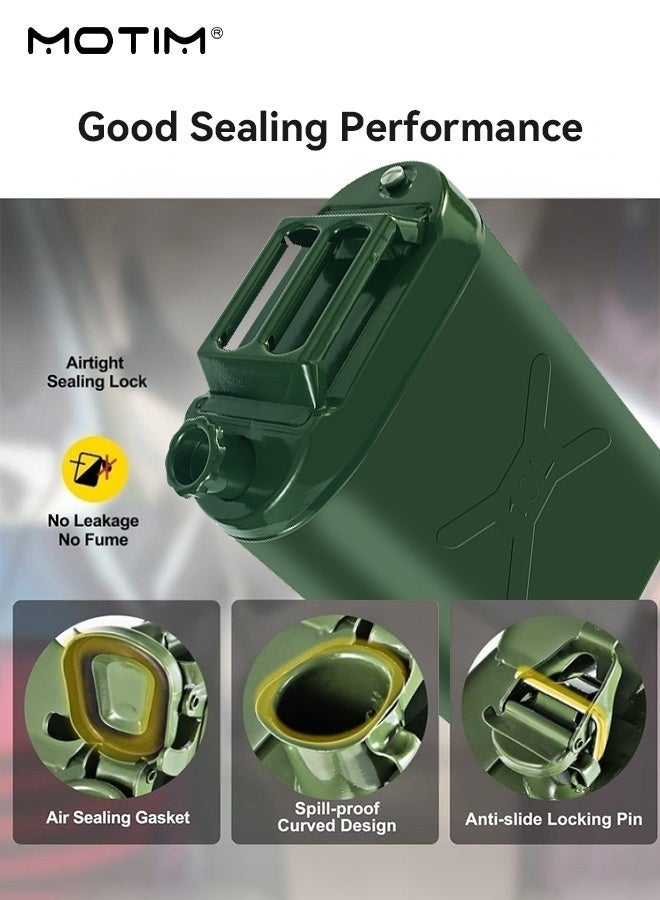 Motim Jerry Can - 10L, Heavy-Duty Empty Fuel Tanks with Rubber Gasket and Leak-Proof Construction, Ideal for Gasoline, Diesel, Water, Vehicles, Outdoor, Workshop, Liquid Storage, and Emergency Use - Image 3