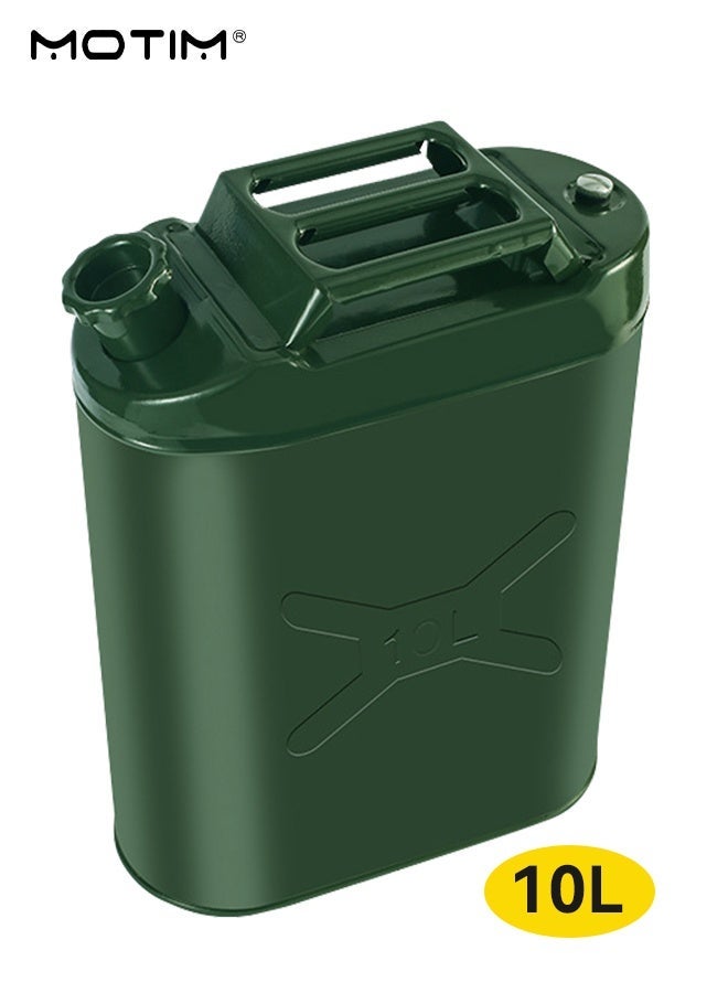 Motim Jerry Can - 10L, Heavy-Duty Empty Fuel Tanks with Rubber Gasket and Leak-Proof Construction, Ideal for Gasoline, Diesel, Water, Vehicles, Outdoor, Workshop, Liquid Storage, and Emergency Use - Image 1