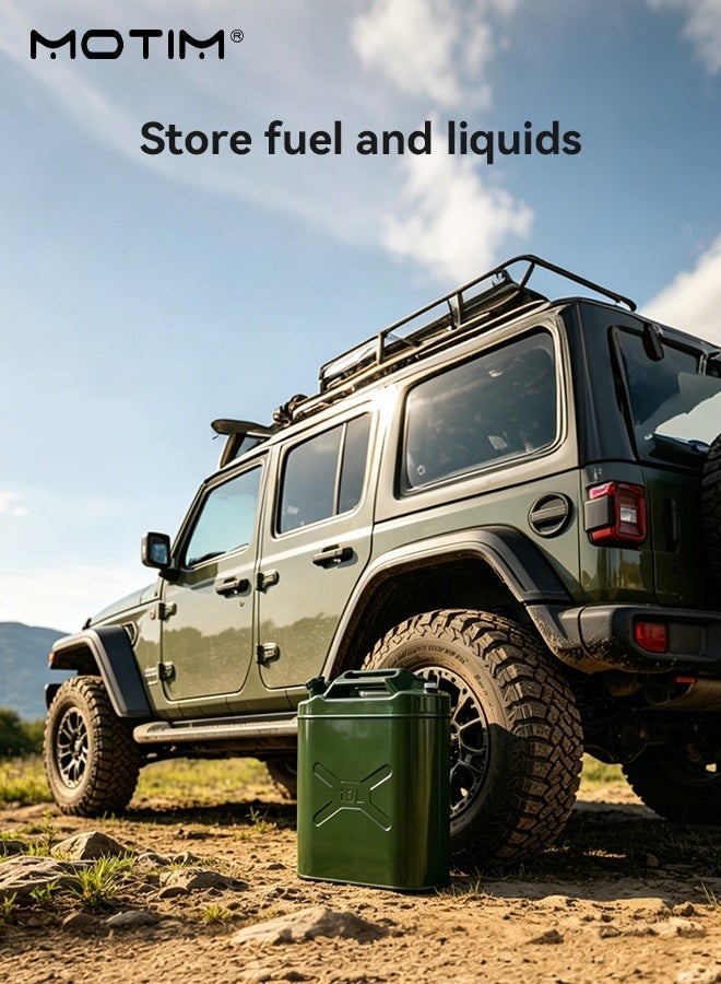 Motim Jerry Can - 10L, Heavy-Duty Empty Fuel Tanks with Rubber Gasket and Leak-Proof Construction, Ideal for Gasoline, Diesel, Water, Vehicles, Outdoor, Workshop, Liquid Storage, and Emergency Use - Image 4