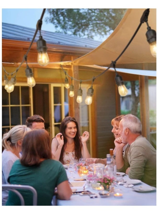Generic Commercial Grade Outdoor String Lights with Hanging Sockets – Weatherproof Edison-Style LED Bulbs – Warm White Patio Café Lights for Garden, Backyard, Porch, or Bistro Decor - Image 5