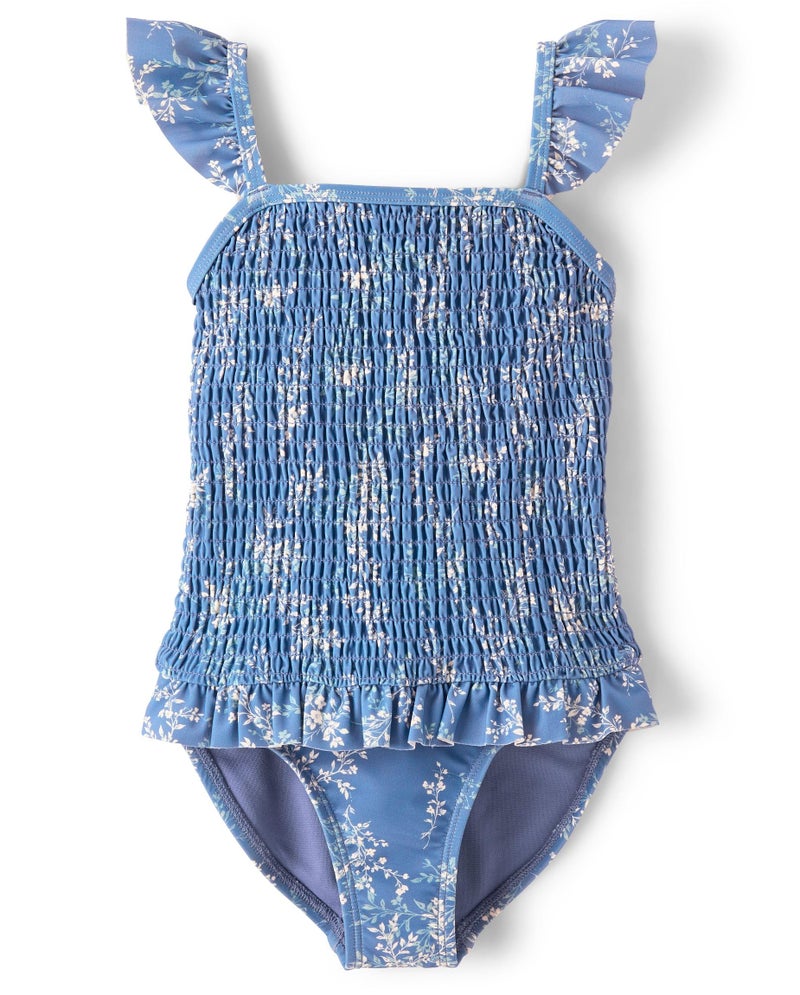Gymboree,Girls,and Toddler One Piece Swimsuit,Coastal Floral,12 - Image 1