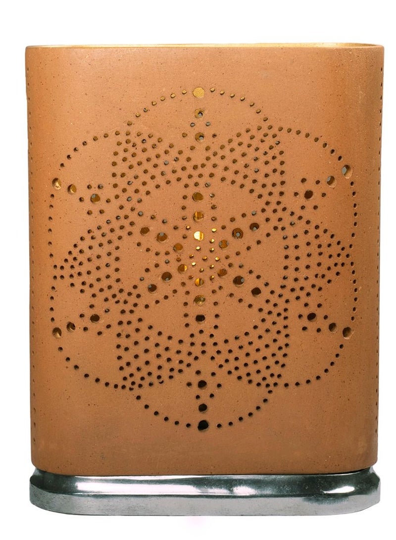N & H Handcrafted Terracotta Aluminium Base Buuk Table Lamp  - Image 5