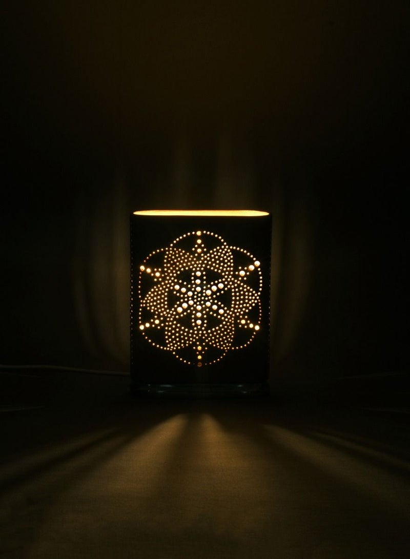 N & H Handcrafted Terracotta Aluminium Base Buuk Table Lamp  - Image 2