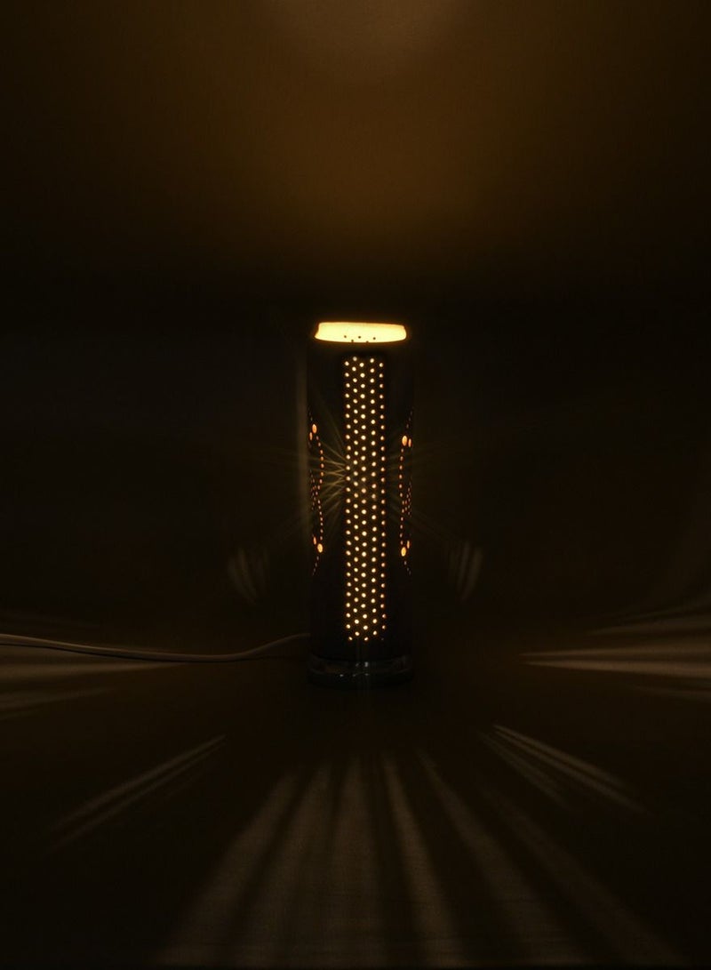 N & H Handcrafted Terracotta Aluminium Base Buuk Table Lamp  - Image 3