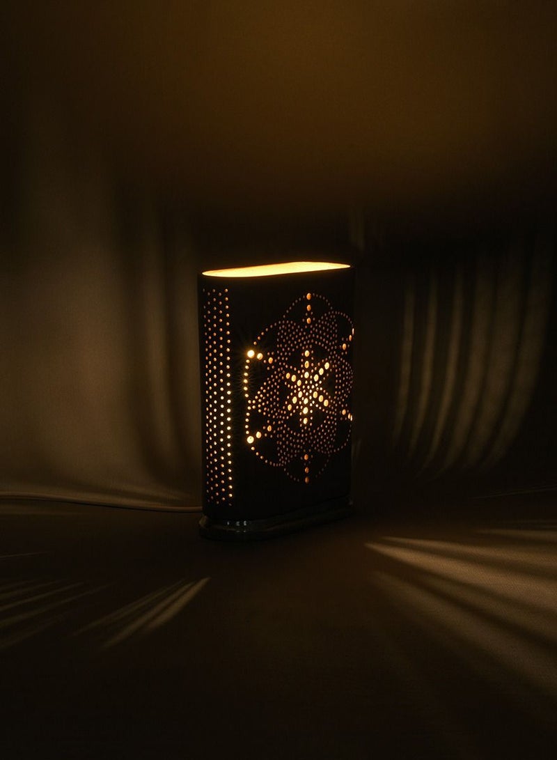 N & H Handcrafted Terracotta Aluminium Base Buuk Table Lamp  - Image 4