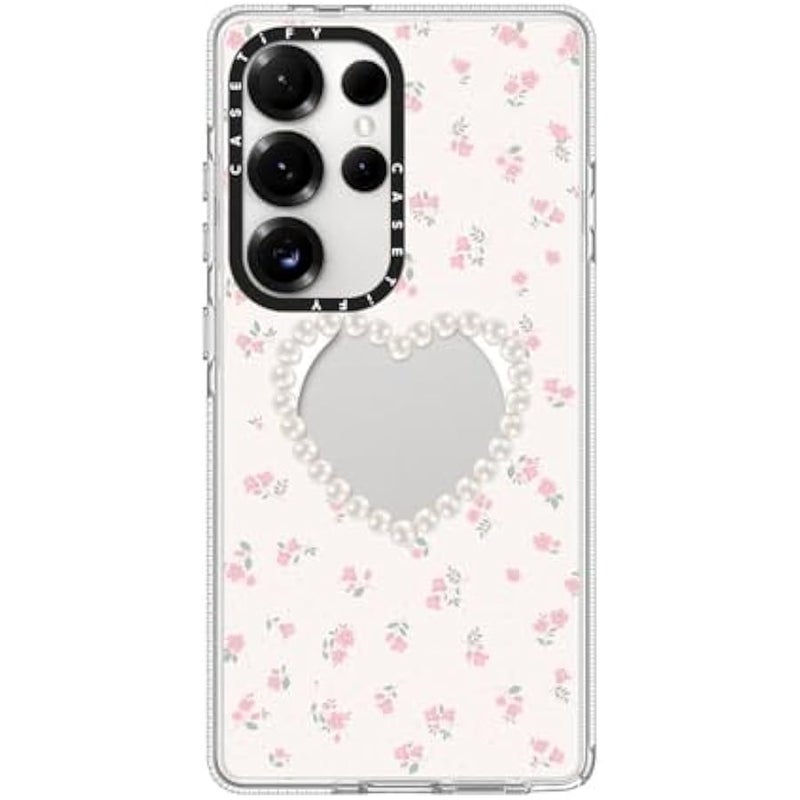CASETIFY Magnetic Clear Galaxy S25 Ultra Case 【Compatible with Magsafe】 - Pearly Heart - Image 1