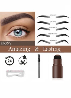 P.TWO.P Eyebrow Stamp ,Perfect Eyebrow Stamp Kit To Instantly Color And Shape Your Brows，One Step Eyebrow Stamp Shaping Kit Set With 10 Stencils Makeup Long Lasting Waterproof （natural brown）  - Image 4