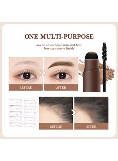 P.TWO.P Eyebrow Stamp ,Perfect Eyebrow Stamp Kit To Instantly Color And Shape Your Brows，One Step Eyebrow Stamp Shaping Kit Set With 10 Stencils Makeup Long Lasting Waterproof （natural brown）  - Image 3