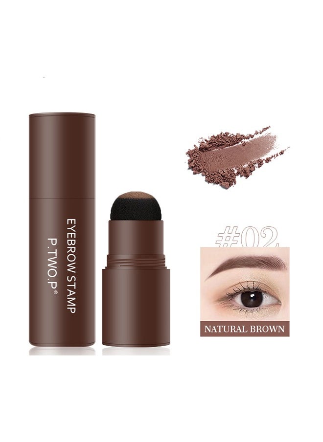 P.TWO.P Eyebrow Stamp ,Perfect Eyebrow Stamp Kit To Instantly Color And Shape Your Brows，One Step Eyebrow Stamp Shaping Kit Set With 10 Stencils Makeup Long Lasting Waterproof （natural brown）  - Image 2