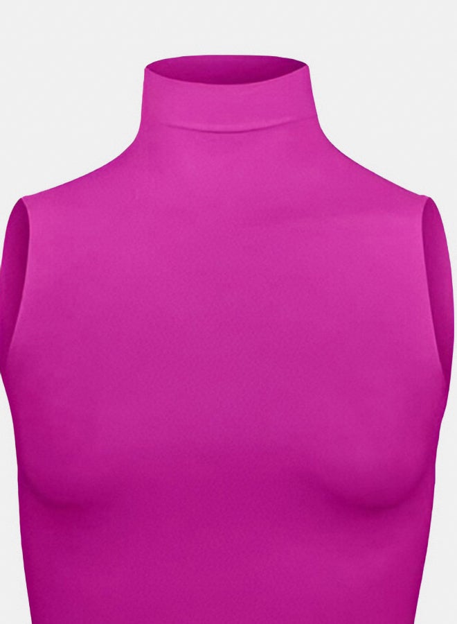 Silvy Lycra Diana Sleeveless High Neck Top For Women - Image 3