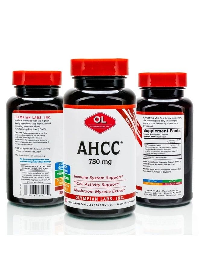 Olympian Labs Premium AHCC Supplement 750mg of AHCC per Capsule – Supports Immune Health, Liver Function, and Natural Killer Cell Activity- 30 Capsules  - Image 2