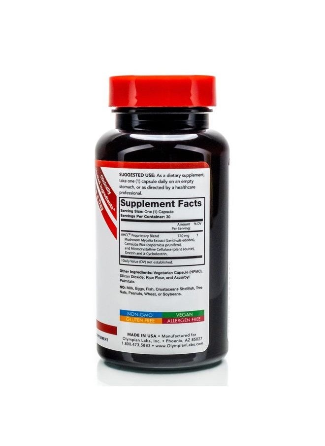 Olympian Labs Premium AHCC Supplement 750mg of AHCC per Capsule – Supports Immune Health, Liver Function, and Natural Killer Cell Activity- 30 Capsules  - Image 3
