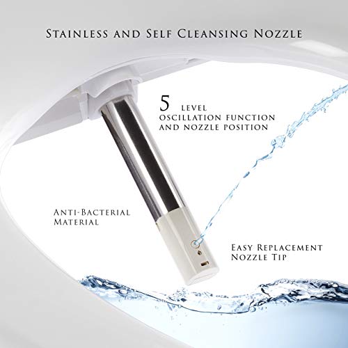 Lotus Bidet ATS-500 | Heated Toilet Seat with Adjustable Warm Water Wash | Stainless Steel Nozzle | Side Control Panel | Warm Air Dryer | Eco Mode | Easy DIY Installation - Image 3