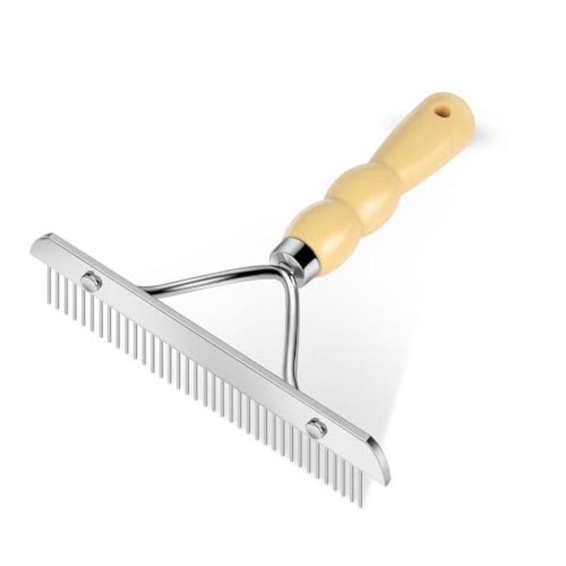 Professional Carpet Rake and Animal Fur Remover Tool for Deep Cleaning and Lint Scraping, Restores Softness to Shag Rugs, Portable Long Handle Comb - Image 1