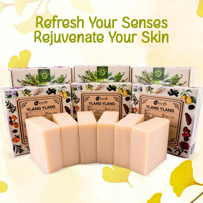 Naturalis YlangYlang Essential Oil Soap  Hand made Soap with YlangYlang Oil and Natural Oils for Deep Cleansing Hydration Skin Soothing and Radiant Glow 100g Each pack of 4 - Image 3
