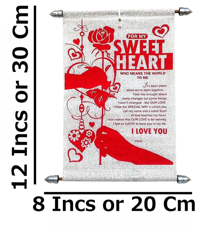 Saugat Traders Love Gift for Husband Love Scroll Card Artificial Golden Red Rose Valentine Day Birthday Anniversary Gift for Hubby - Image 3