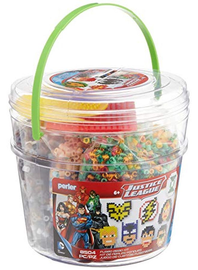 Perler Beads Justice League Fuse Bead Bucket Craft Activity Kit 8504 Pcs - Image 1
