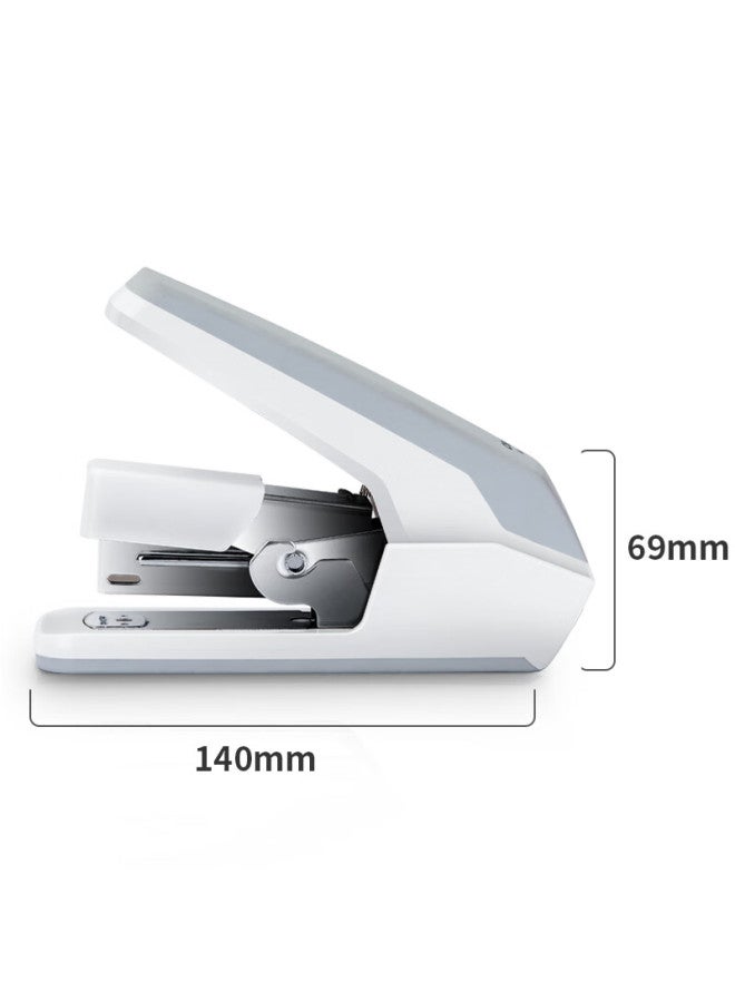 Deli Low-force Stapler/binders/binders, One-on Press, Compatible With 12# Staples, White 0477 - Image 1