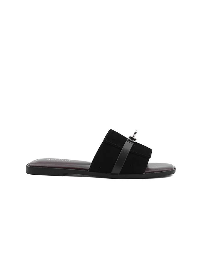 كابلي Flat Sandal – Deep Neutral Comfort