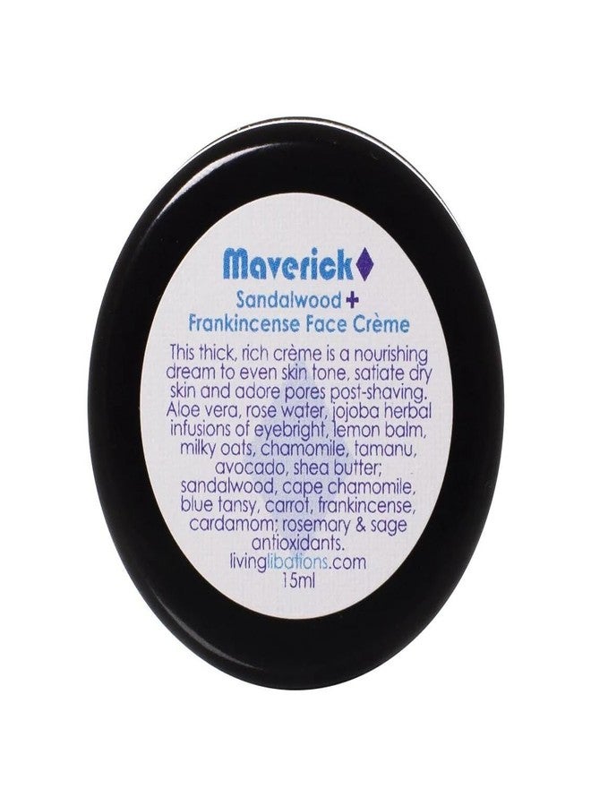 LIVING LIBATIONS - Organic Maverick Face Creme | Natural, Wildcrafted, Vegan Clean Beauty (.5 oz | 15 ml - Image 1