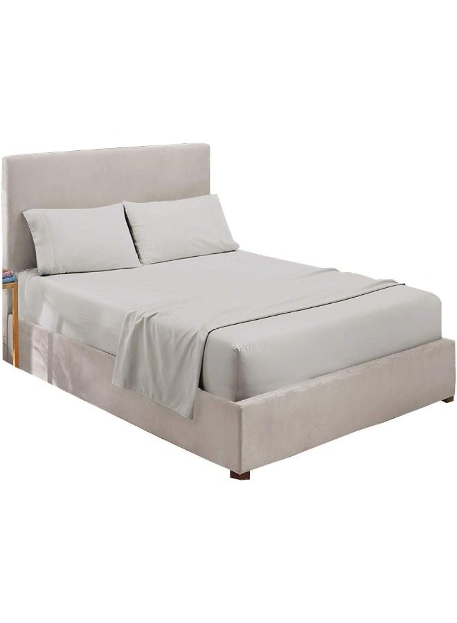 Cottingon Twin Extra Long Sheets for Dorm Bedding-400 Thread Count - 100% Cotton Sheets - Specially Designed for Dorm Beds - Deep Pocket from 10-15 inches  - Image 2