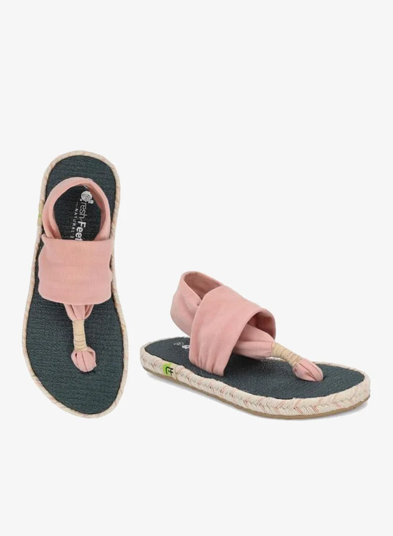 Fresh Feet  Fresh Feet T-Strap Slingback Flat Sandals for Women | Best Price UAE