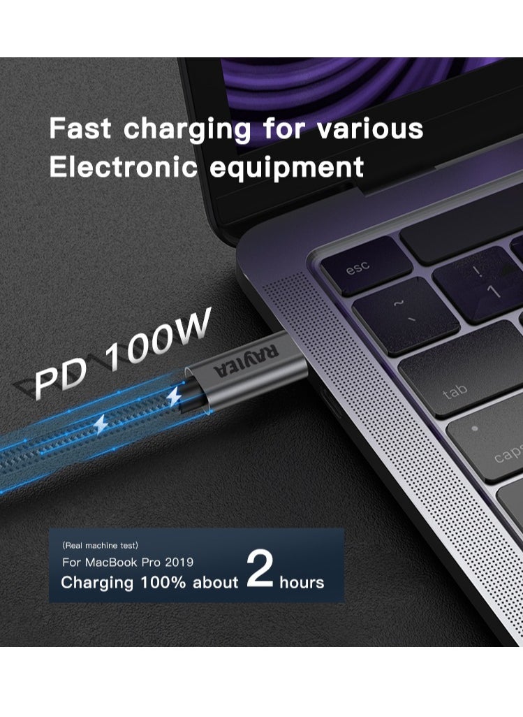 RAYIEA 20Gbps,100W Fast charging USB C to USB C Cable With 4K 60Hz Ultra HD Video Output.  - Image 3