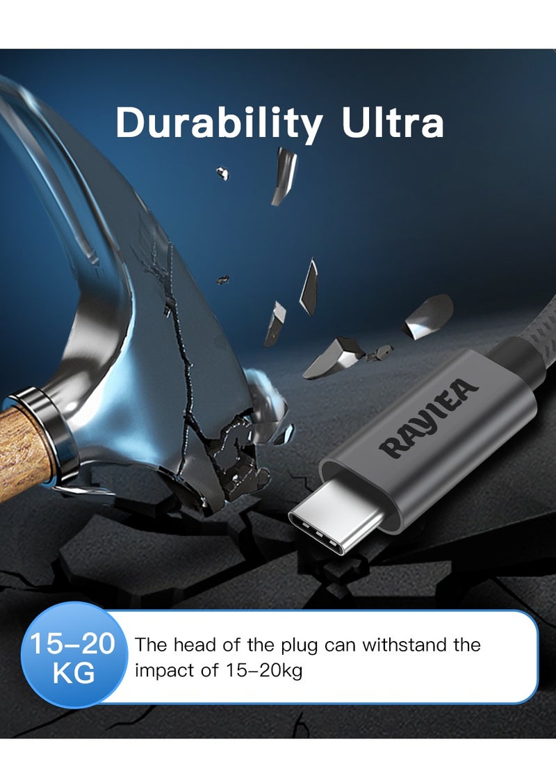 RAYIEA 20Gbps,100W Fast charging USB C to USB C Cable With 4K 60Hz Ultra HD Video Output.  - Image 5