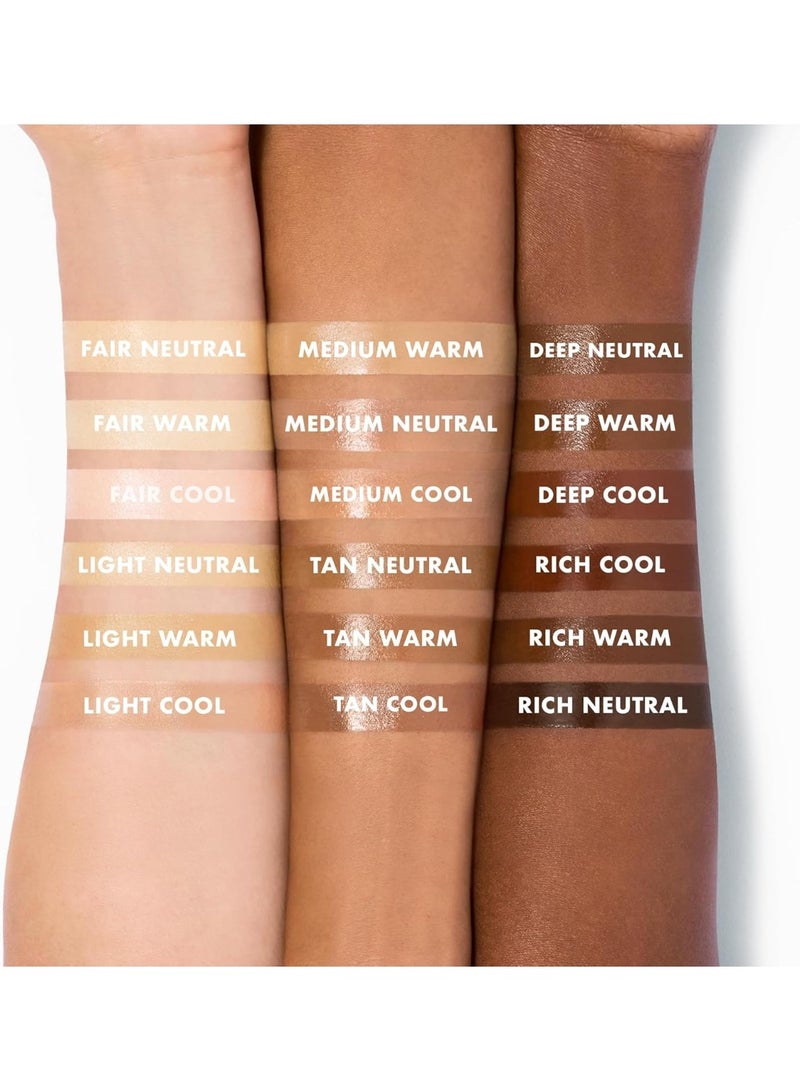 elf Halo Glow Skin Tint SPF 50, Tinted Moisturizer For Light, Creates A Natural Glow,Deep Neutral - Image 3