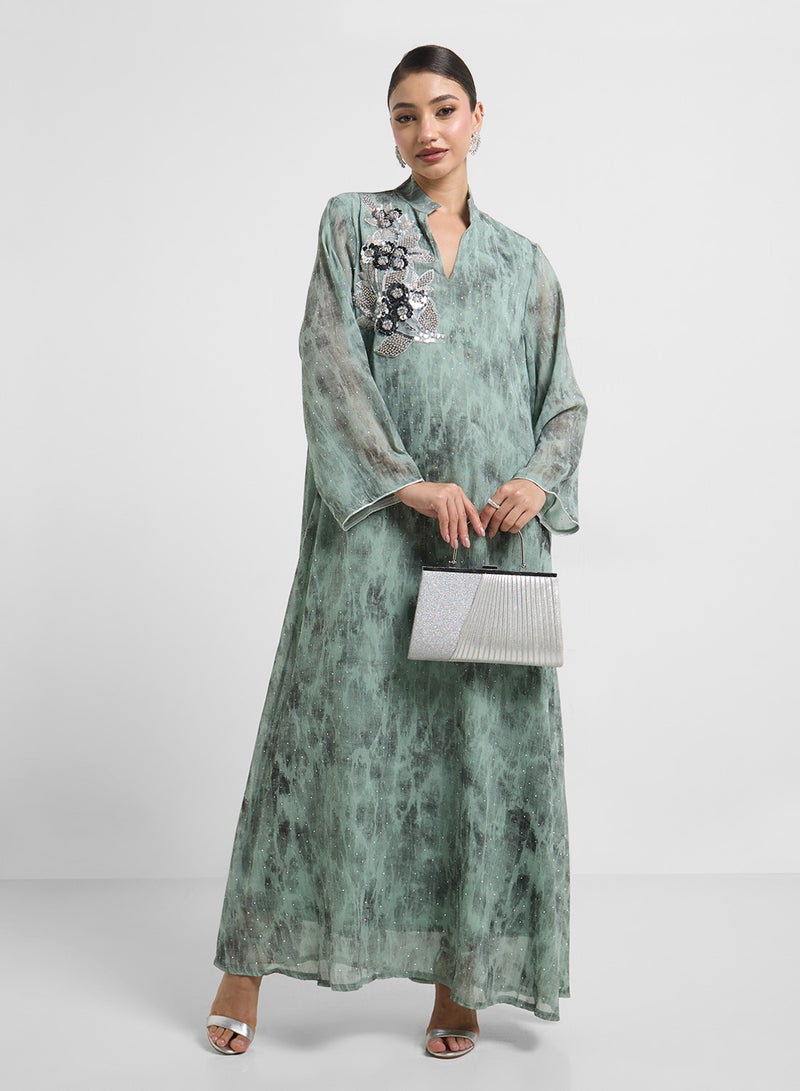 Khizana Floral Detail Dress - Image 1