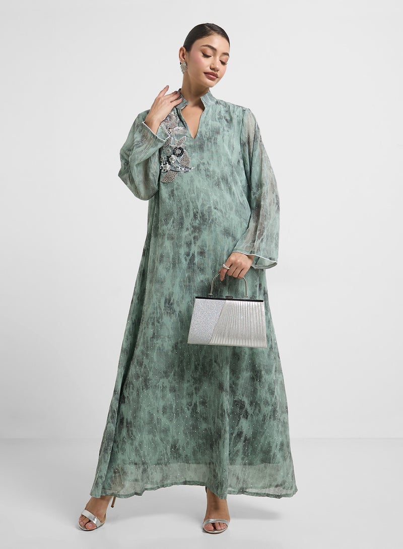 Khizana Floral Detail Dress - Image 4