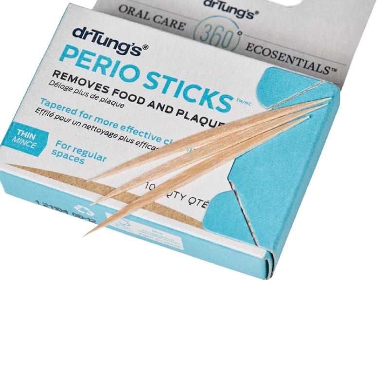drTung's drTungs Dental Sticks for Teeth Gum Cleaning Toothpicks for Oral Care Soft Floss Picks for Teeth Interdental Plaque Food Remover Tool Perio Sticks Thin Bulk 100 Count Pack of 6 - Image 4