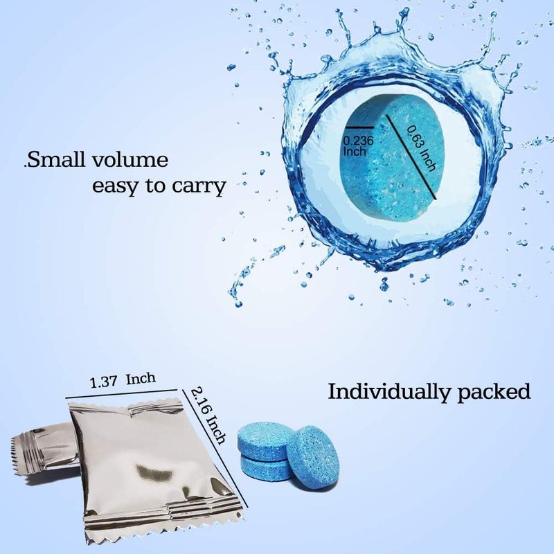 DOKIKO 50 Pcs Car windshield washer fluid tablets,Windshield Wiper Fluid,1 Pack Makes 52.5 Gallons,1 Piece Makes 1.05 Gallons(Winter: Use With De-icer or Methanol) - Image 3