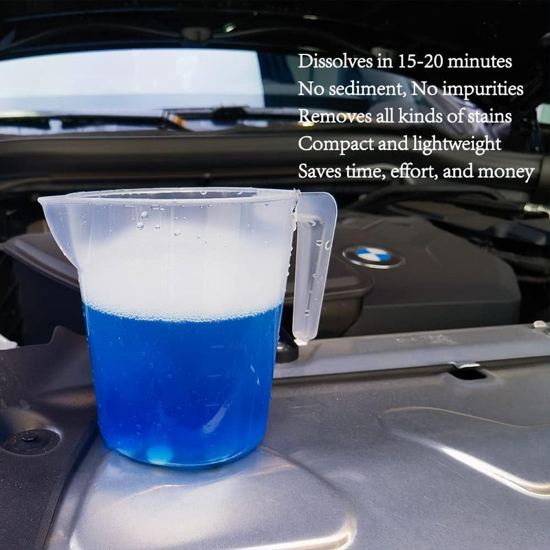 DOKIKO 50 Pcs Car windshield washer fluid tablets,Windshield Wiper Fluid,1 Pack Makes 52.5 Gallons,1 Piece Makes 1.05 Gallons(Winter: Use With De-icer or Methanol) - Image 5